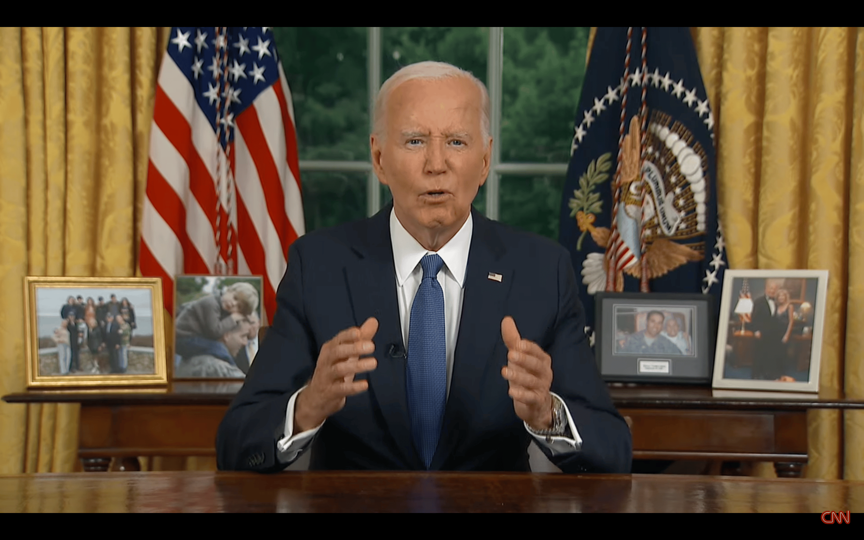 Discurso de Biden após desistência de candidatura mostra que Democratas estão desesperados